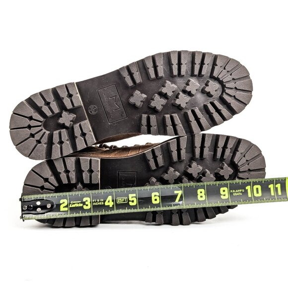 Marc Fisher Women Lizzie 2 Lace-up Platform Croc Beige Suede Combat Boots Sz 8.5 - Picture 5 of 8